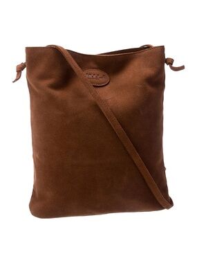 M.I.L.A Made in Los Angeles Brown Suede Crossbody Bag
